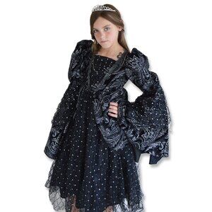 ✨ NWT Black & Silver Princess Costume w/ Tiara – Girls NWT Halloween or Dress-Up